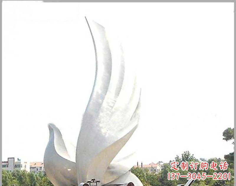 安阳大型广场不锈钢和平鸽雕塑