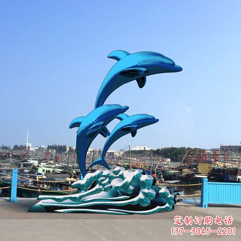 安阳大型海豚玻璃钢景观雕塑