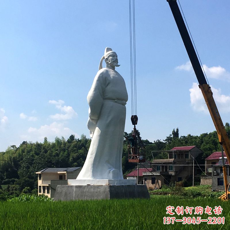 安阳大型汉白玉诗仙李白石雕像-景区公园历史文化名人雕塑