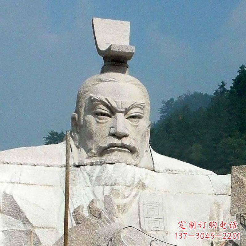 安阳大型汉武帝刘彻石雕头像