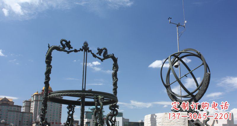 安阳大型浑天仪广场景观铜雕