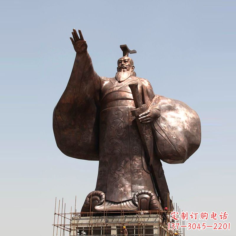 安阳大型景区历史名人秦始皇铜雕景观塑像