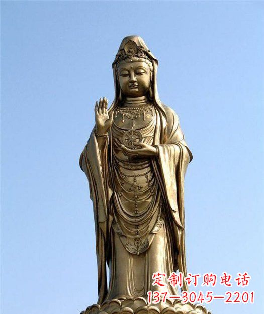 安阳大型立式观音铜雕