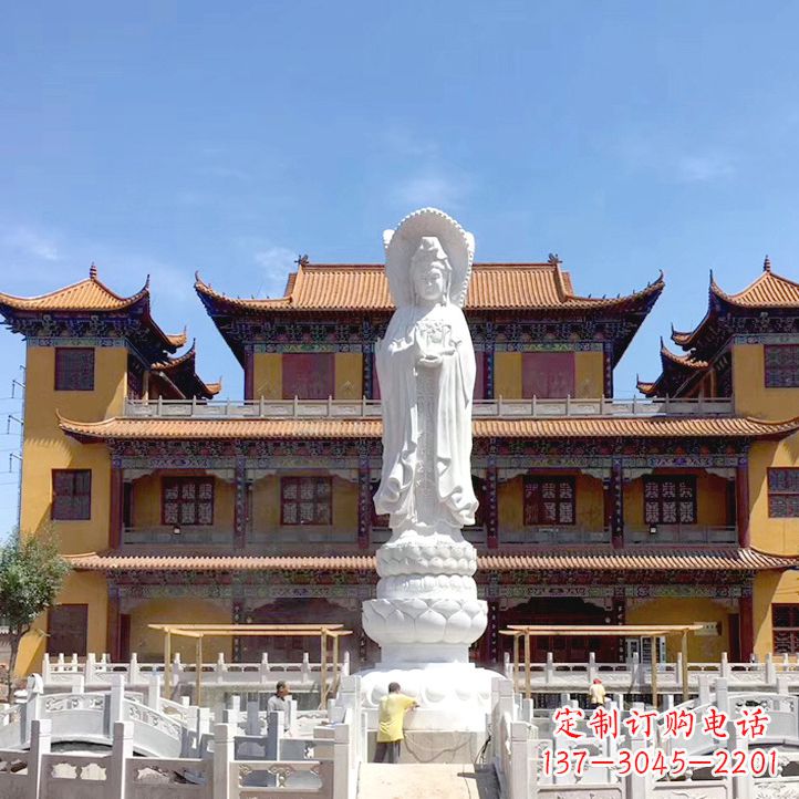 安阳大型寺庙汉白玉观音石雕塑