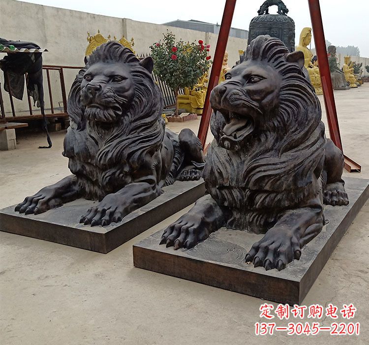 安阳大型铸铜狮子雕塑