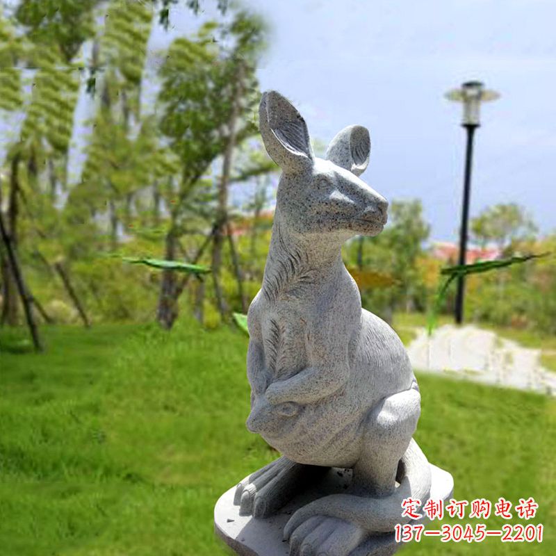 安阳袋鼠园林石雕摆件