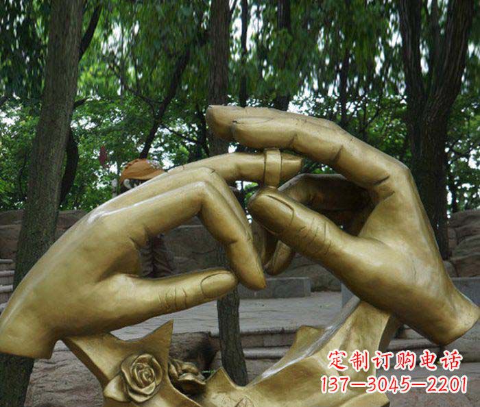 安阳戴戒指园林景观铜雕