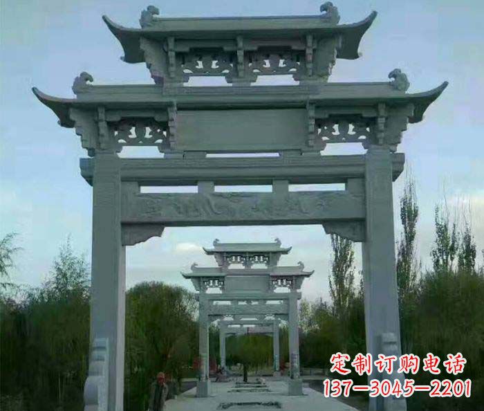 安阳单门大理石牌坊