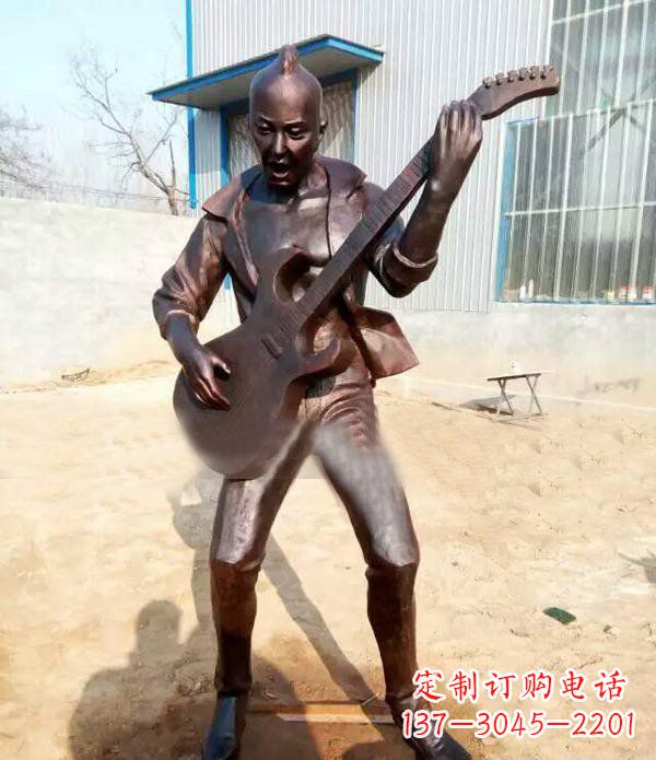 安阳弹吉他公园人物铜雕