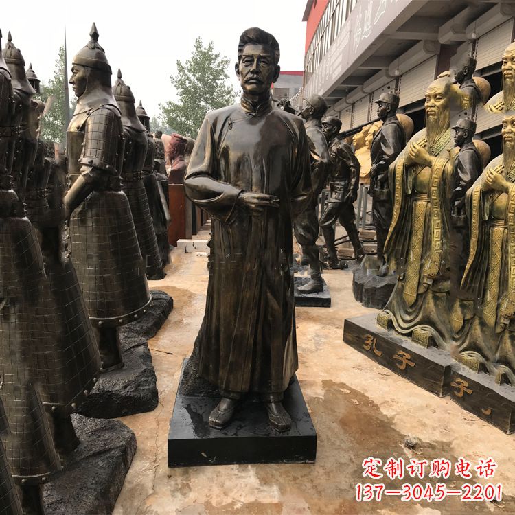安阳当代大文豪鲁迅先生仿铜雕塑