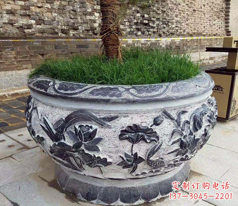 安阳道路景观花盆石雕