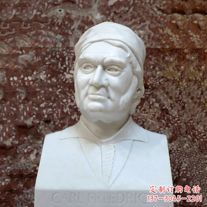 安阳德国著名数学家高斯汉白玉石雕胸像