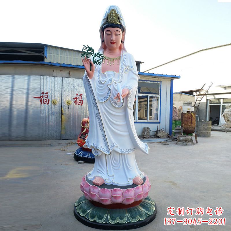 安阳滴水观音玻璃钢彩绘雕塑