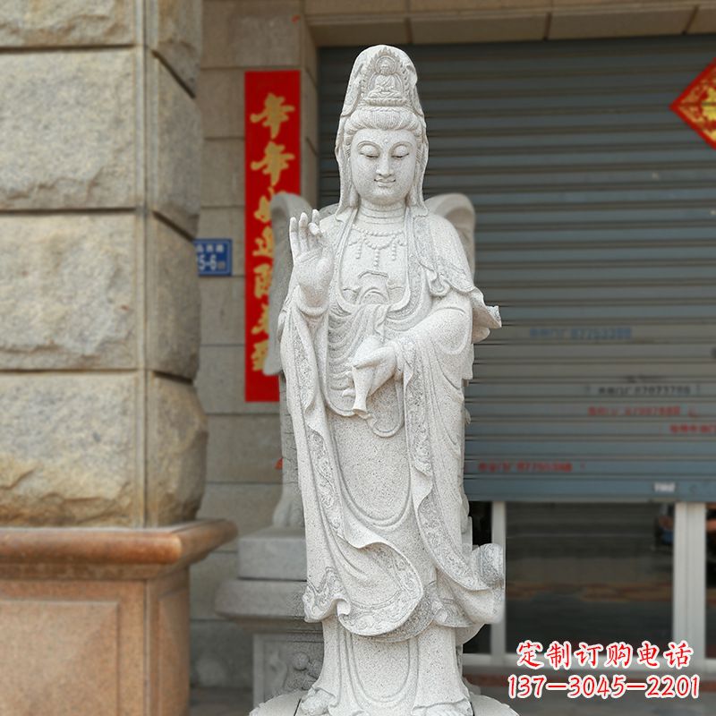 安阳滴水观音青石佛像雕塑