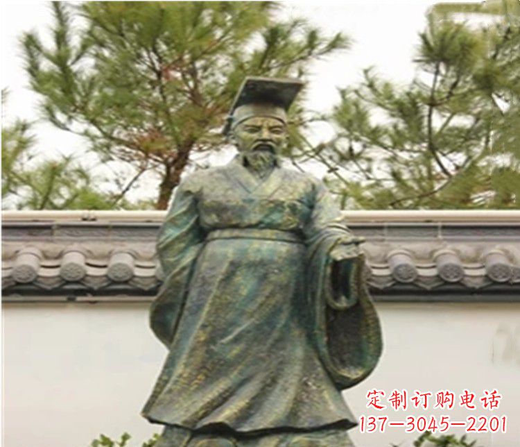 安阳帝王汉武帝人物铜雕