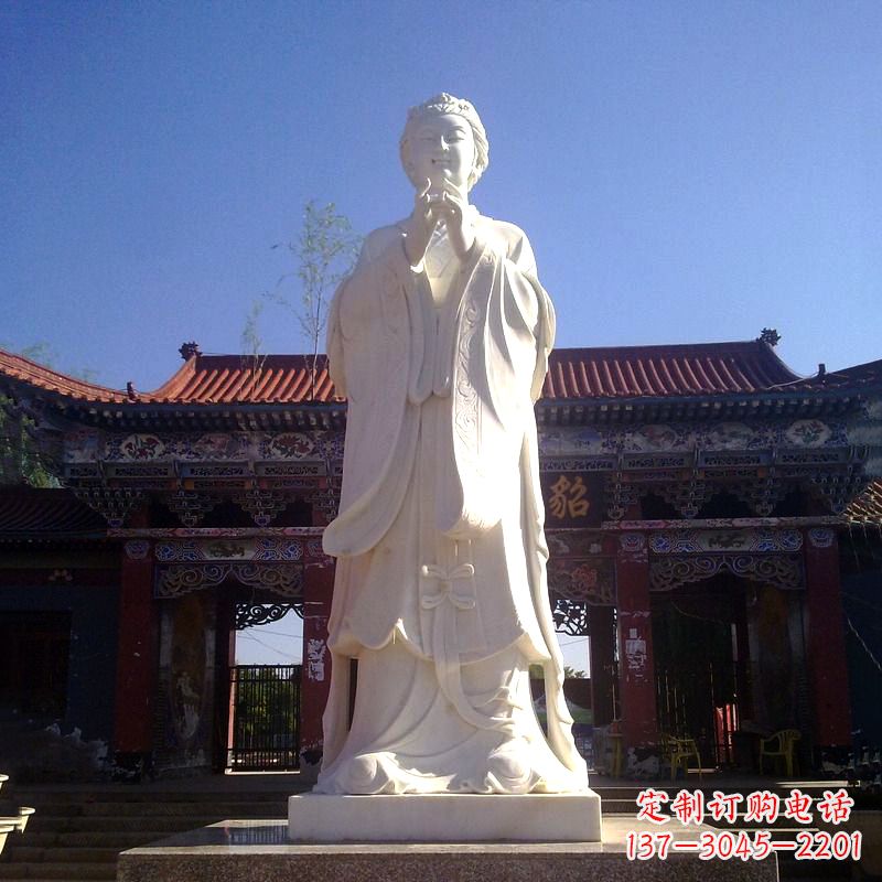 安阳貂蝉汉白玉石雕像-景区园林历史名人古代四大美女