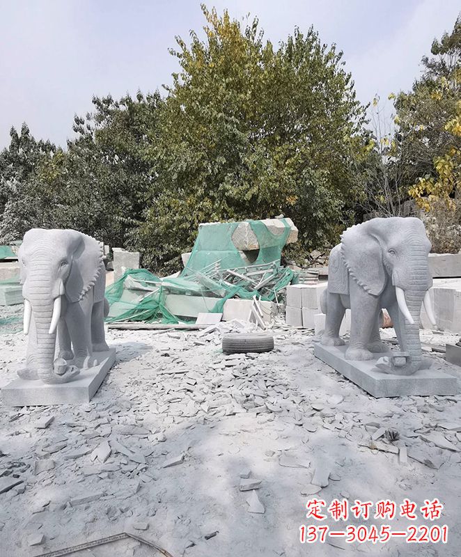 安阳雕刻大象的石雕
