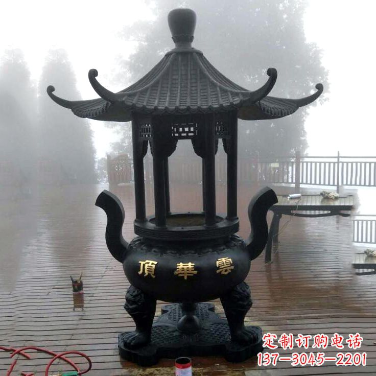 安阳雕刻龙的靑铜香炉