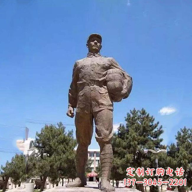 安阳董存瑞石雕像-景区园林英雄人物景观雕塑