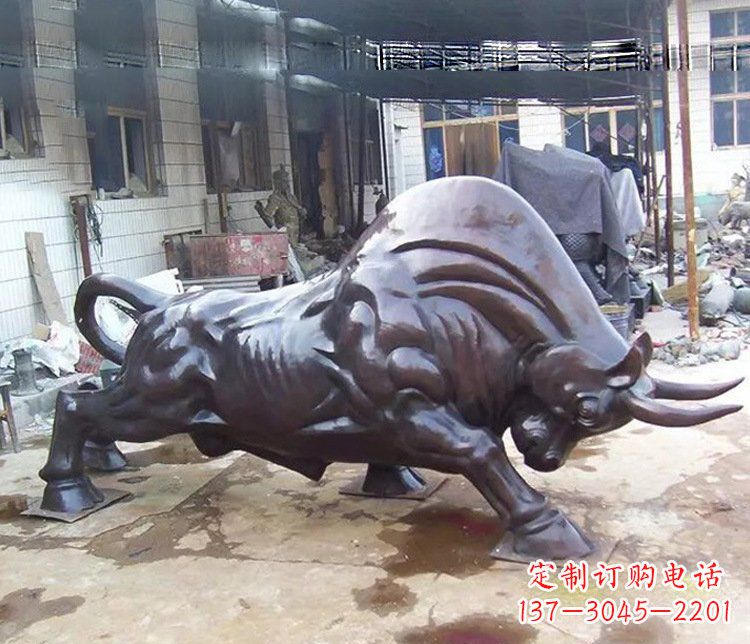 安阳动物牛铜雕塑