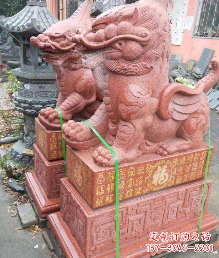 安阳独角兽招财神兽石雕