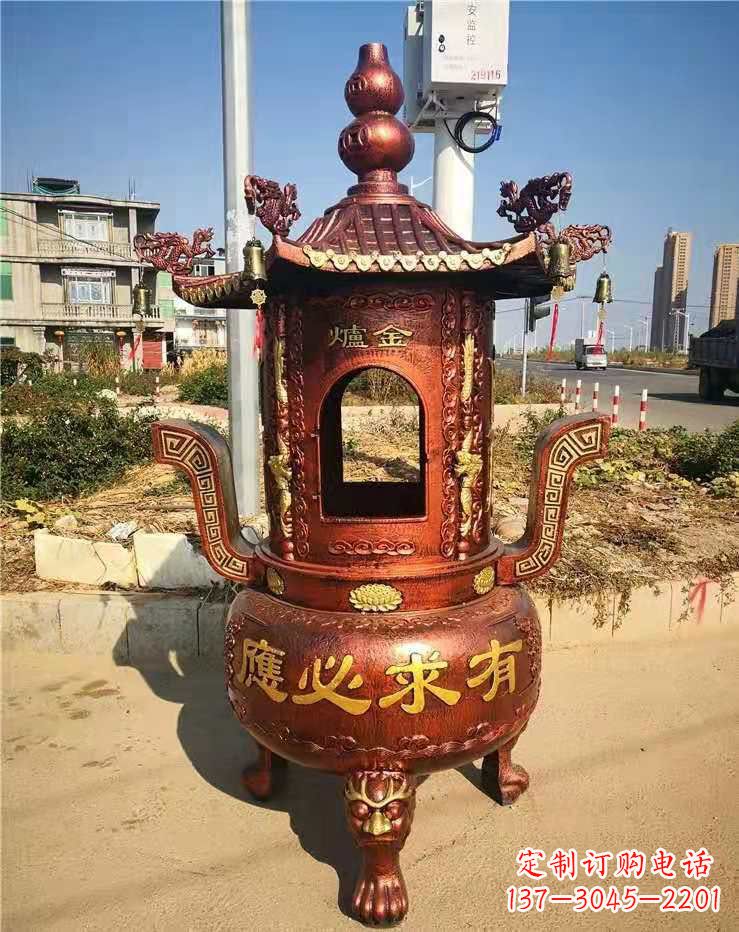 安阳杜浦铜雕铁香炉