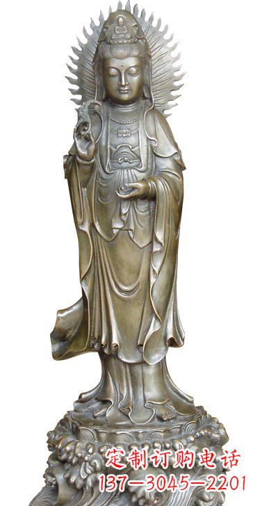 安阳渡海观音铜雕