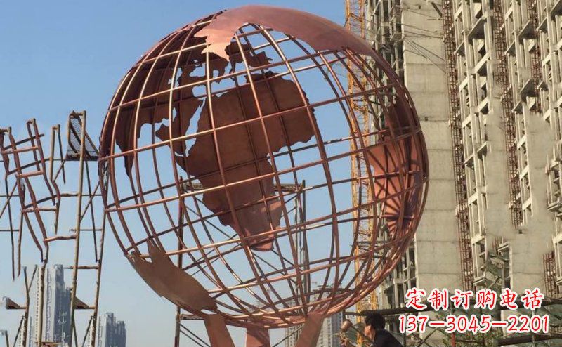 安阳锻铜不锈钢地球雕塑
