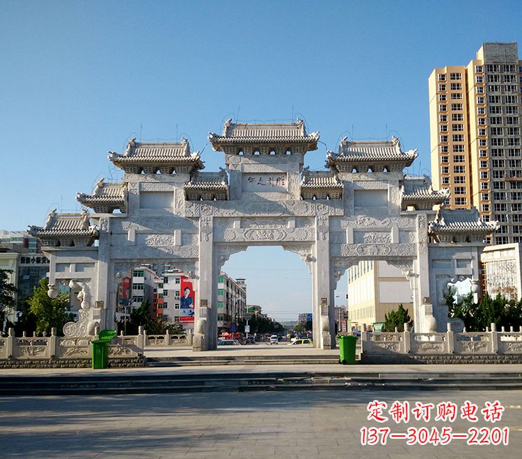 安阳锻铜雕塑 人物雕塑石雕牌坊