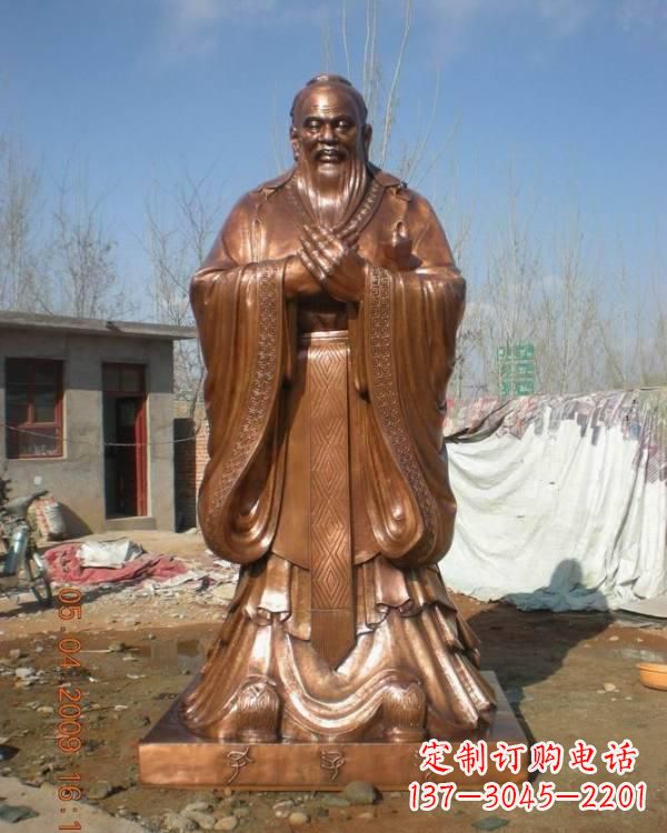 安阳锻铜雕塑孔子 (2)
