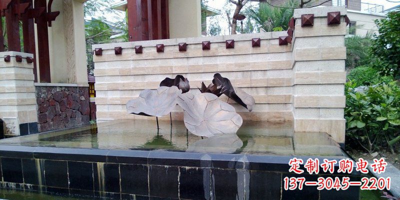 安阳锻铜荷花荷叶雕塑