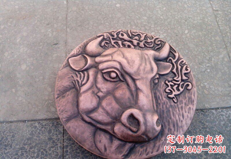 安阳锻铜十二生肖兽首浮雕