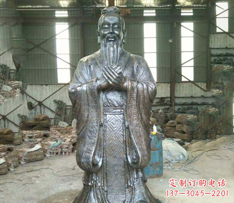 安阳锻铜校园老子人物雕塑