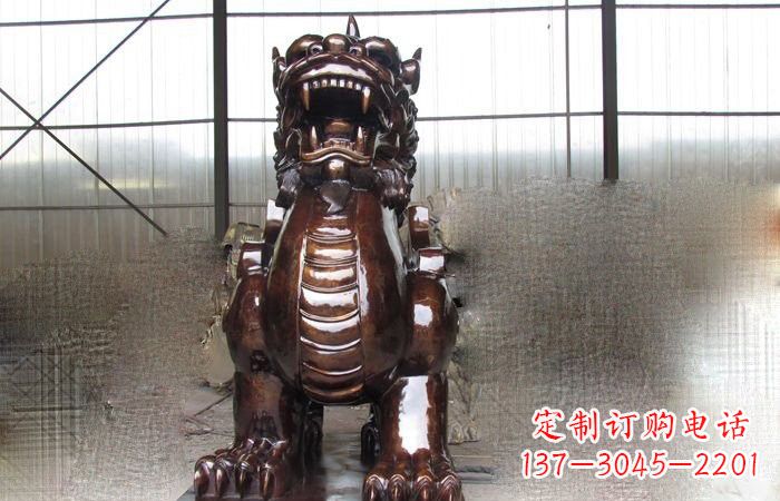安阳来自古老文化的獬豸铜雕
