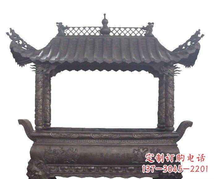 安阳方形香炉寺庙铜雕_2