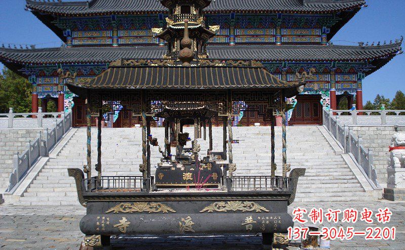 安阳方形香炉寺庙铜雕_1