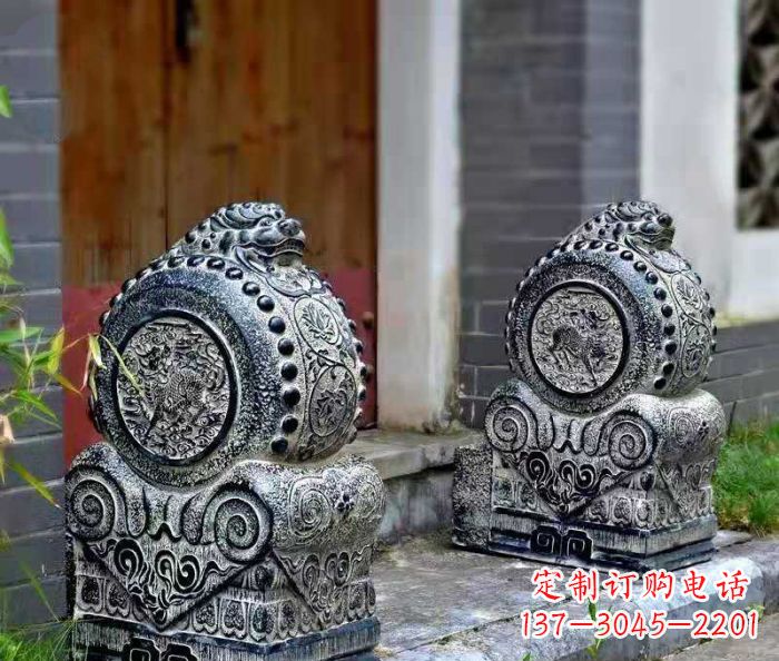 安阳仿古抱鼓石镇宅石门墩