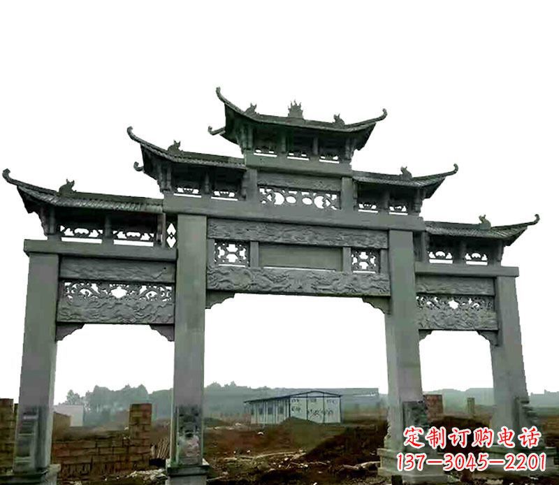 安阳中领雕塑精美牌坊石雕，高品质时尚艺术