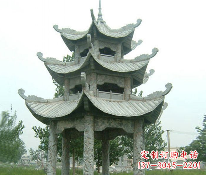 安阳仿古多层石雕凉亭