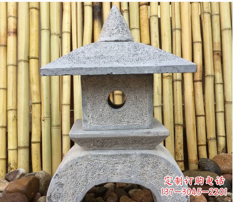 安阳仿古公园照明石灯笼石雕 (3)