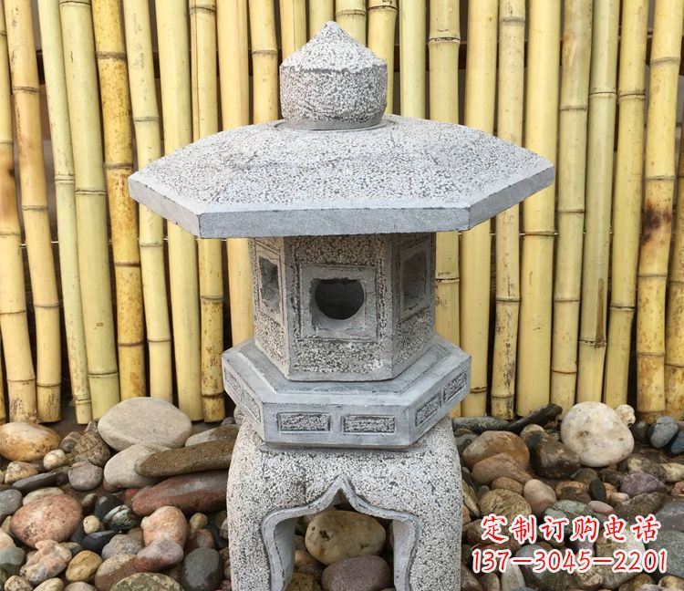 安阳仿古公园照明石灯笼石雕 (2)
