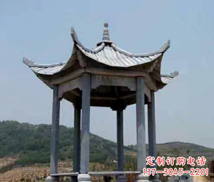 安阳仿古六角凉亭石雕 (5)