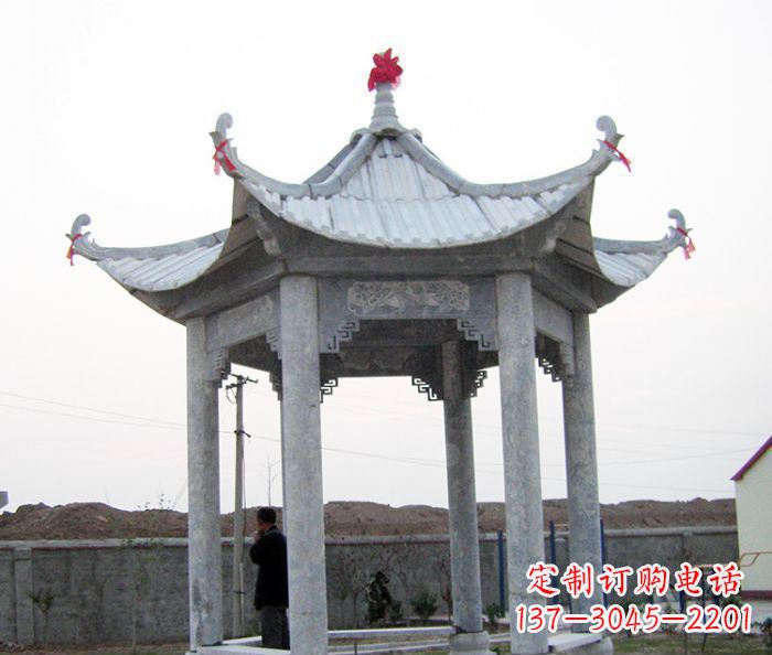 安阳仿古六角石雕凉亭