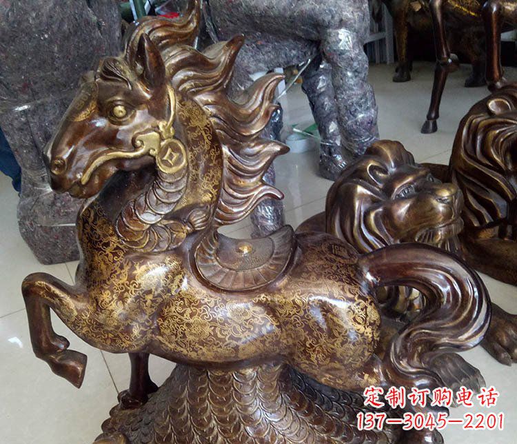 安阳仿古马到成功铜雕塑摆件