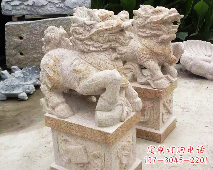安阳仿古麒麟门口镇宅石雕