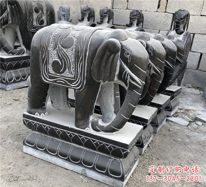 安阳仿古青石大象雕塑