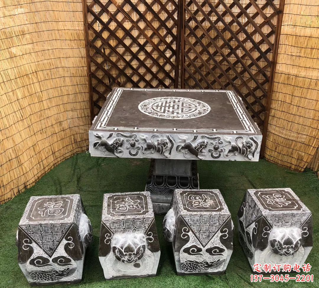安阳仿古石桌凳公园景观石雕