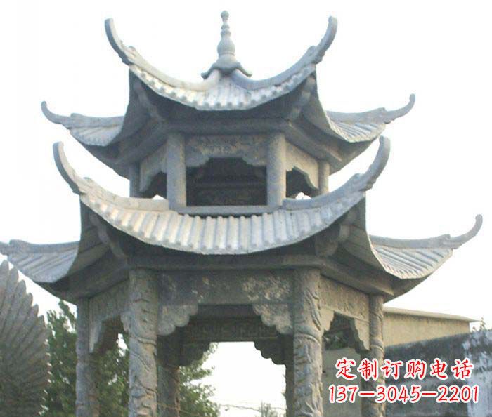 安阳仿古双层石雕凉亭 (2)
