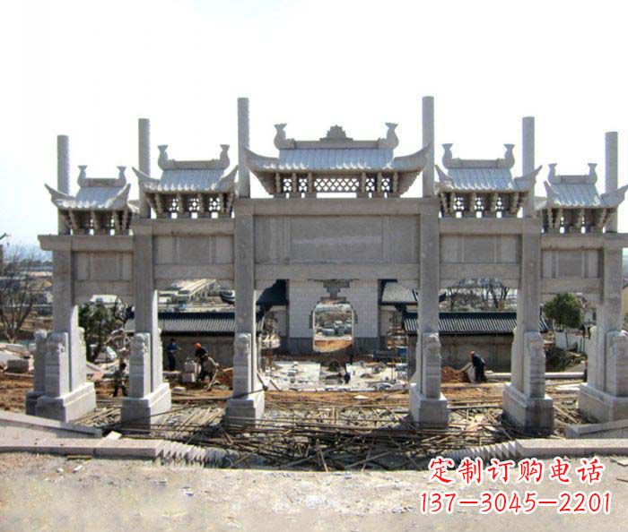 安阳仿古五门石牌坊