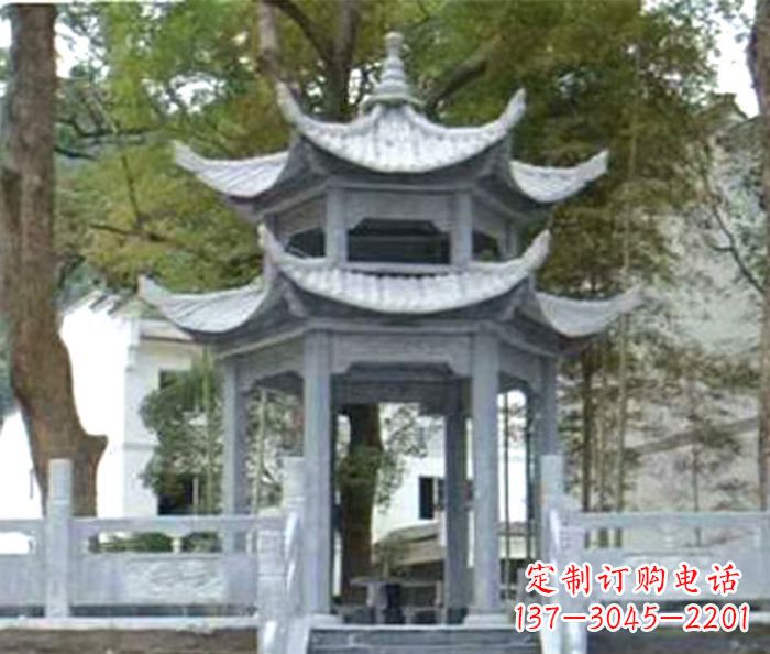 安阳仿古园林双层石雕凉亭
